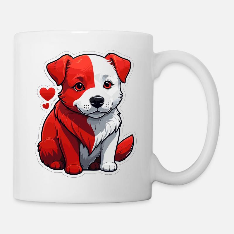 red dog - Mug - white