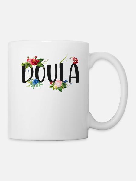 Doula Birth Worker Flower - Mugg - vit