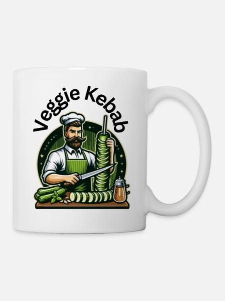 Kebab végétarien - Mug blanc - blanc