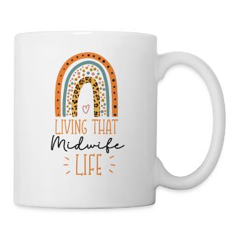 Nurse Midwife Birth Worker Living - Mug - white - Right