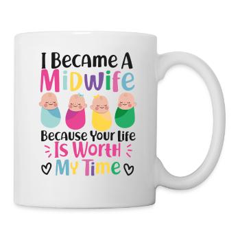 Infirmière sage-femme accoucheuse I - Mug blanc - blanc - Droite