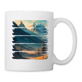 Landschaft, Natur, Wald - Tasse - Weiß - Rechts