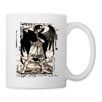 Erzengel Heiliger Religion Gott Engel Glaube Michael - Tasse - Weiß - Rechts