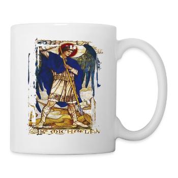 Erzengel Heiliger Religion Gott Engel Glaube Michael - Tasse - Weiß - Rechts