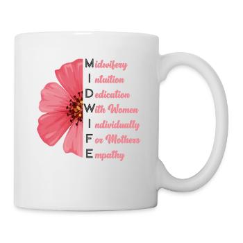 Infirmière sage-femme accoucheuse - Mug blanc - blanc - Droite