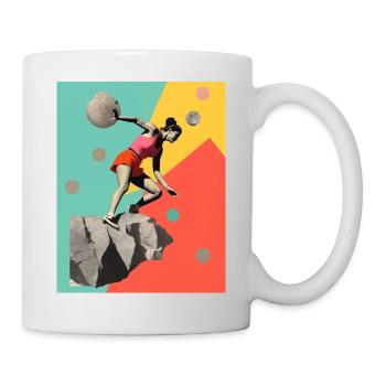Klettere wie ein Mädchen! - Tasse - Weiß - Rechts
