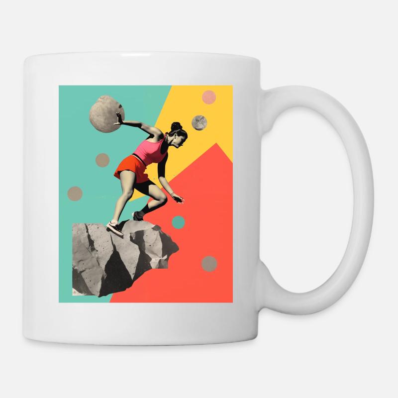 Grimpez comme une fille ! - Mug blanc - blanc