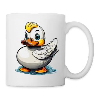 Gummiente / Badeente / Wasser / Badewanne - Tasse - Weiß - Rechts