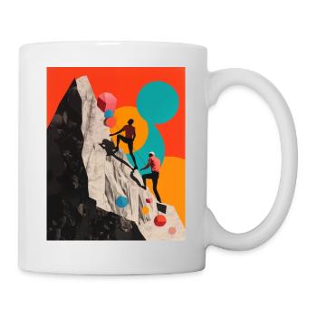 Couple of Climbers collage - Mug - white - Right