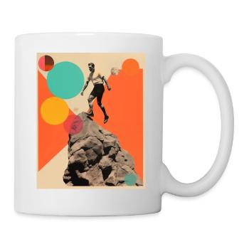 Mon grand-père escaladant la montagne - Mug blanc - blanc - Droite