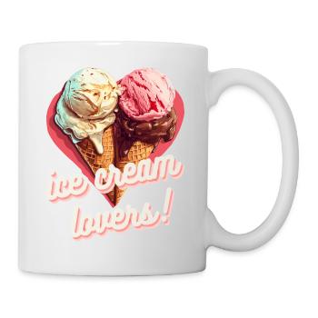 ice cream lovers! - Tasse - Weiß - Rechts