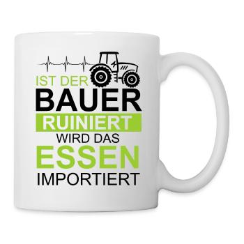 Bauern Protest T-Shirt - Tasse - Weiß - Rechts