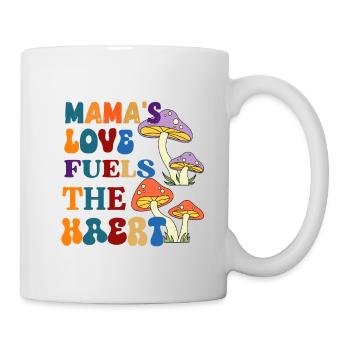 Mama's love fuels the heart. - Mug blanc - blanc - Droite
