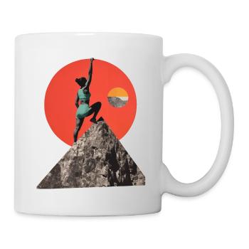 Klettern wie eine Frau! - Tasse - Weiß - Rechts