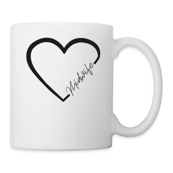 Infirmière Sage-Femme Accoucheuse Coeur - Mug blanc - blanc - Droite