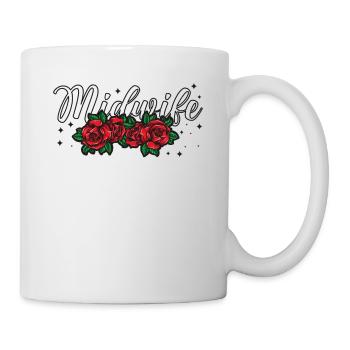 Infirmière Sage-Femme Accoucheuse Roses - Mug blanc - blanc - Droite