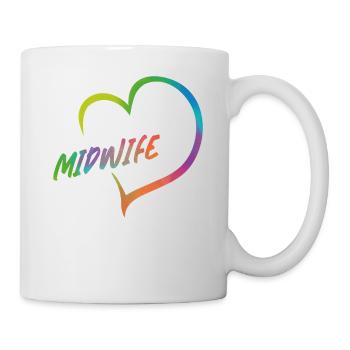 Infirmière Sage-Femme Accoucheuse Coeur - Mug blanc - blanc - Droite