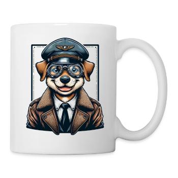 Cute Dog Pilot - Tasse - Weiß - Rechts