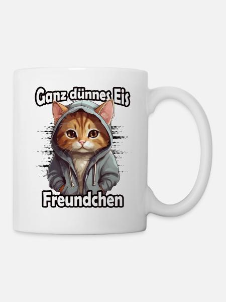 Ganz dünnes Eis Freundchen - Tasse - Weiß