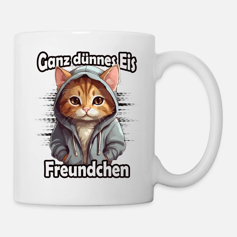 Ganz dünnes Eis Freundchen - Tasse - Weiß
