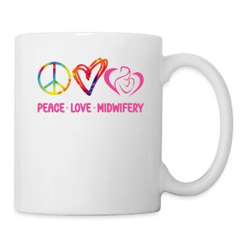 Nurse Midwife Birth Worker Tie Dye - Tasse - Weiß - Rechts