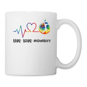 Nurse Midwife Birth Worker Live - Tasse - Weiß - Rechts