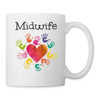 Infirmière Sage-femme Accoucheuse Coeur - Mug blanc - blanc - Droite