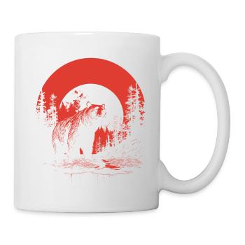 Red night bear - Mug - white - Right
