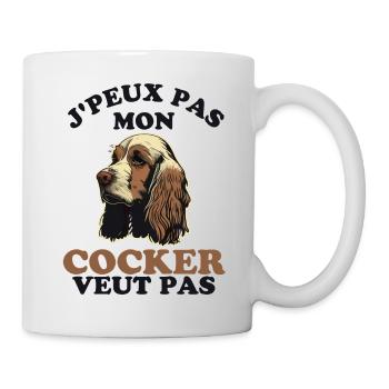 Humour chien de race cocker - Mug blanc - blanc - Droite