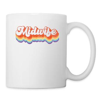 Nurse Midwife Birth Worker Retro - Tasse - Weiß - Rechts
