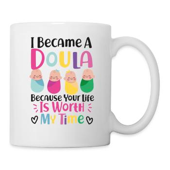 Doula accoucheuse Je suis devenue une - Mug blanc - blanc - Droite