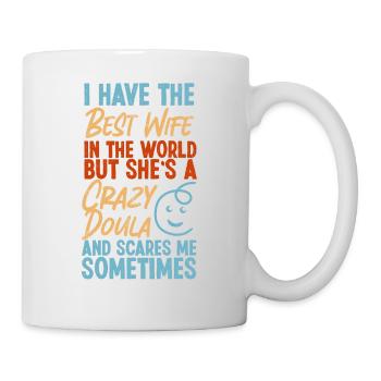 Doula Travailleuse à la naissance Femme Mari I - Mug blanc - blanc - Droite