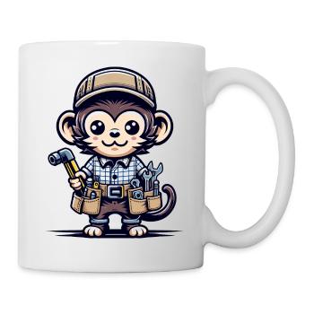 Artisan singe mignon - Mug blanc - blanc - Droite