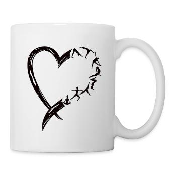 Yoga Herz Liebe - Tasse - Weiß - Rechts