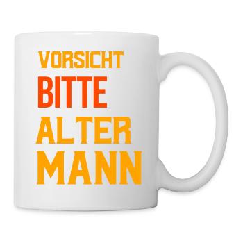 Vorsicht ALter Mann - Tasse - Weiß - Rechts