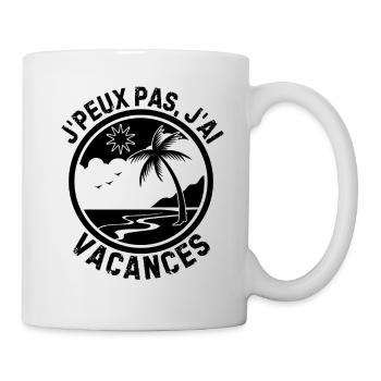 Humour vacance été - Mug blanc - blanc - Droite