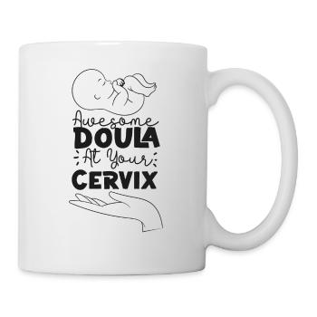 Doula Travailleuse à La Naissance Jeu De Mots Léopard - Mug blanc - blanc - Droite