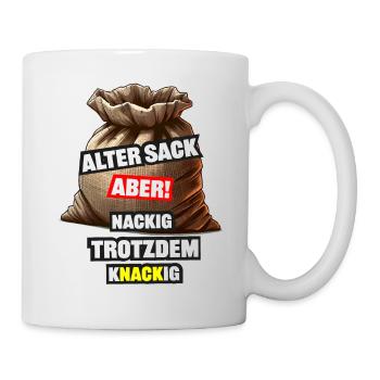 Vieux sac mais toujours croustillant ! Blague pour tout le monde - Mug blanc - blanc - Droite