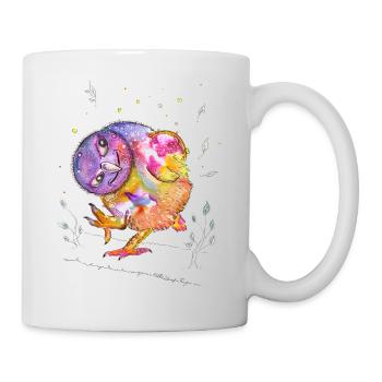 Gute Laune Eule - Tasse - Weiß - Rechts