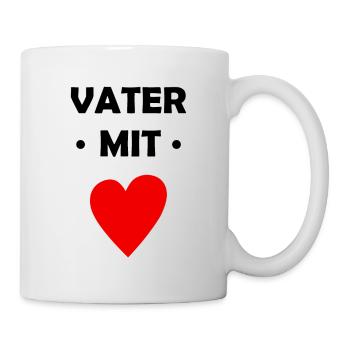 Vater mit Herz - Tasse - Weiß - Rechts