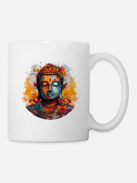 T-shirt Sérénité Bouddha Marque Vibration Positive - Mug blanc - blanc