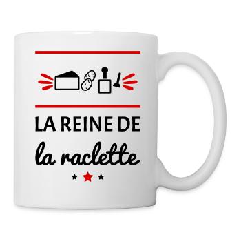 La reine de la raclette, fête des mères, fromage - Mug blanc - blanc - Droite