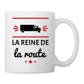 La reine de la route, fête des mères, routière - Mug blanc - blanc - Droite