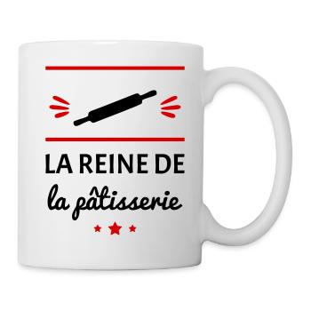 La reine de la pâtisserie, pâtisserie, cadeau mère - Mug blanc - blanc - Droite