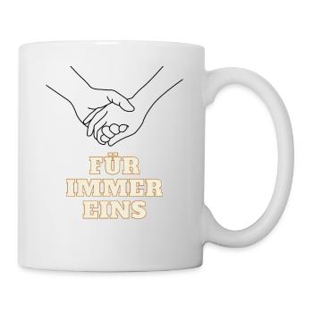 Valentinstag - Für immer eins - Tasse - Weiß - Rechts