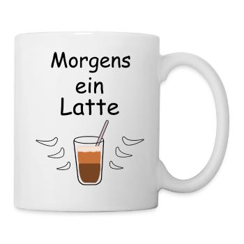A latte in the morning - Mug - white - Right