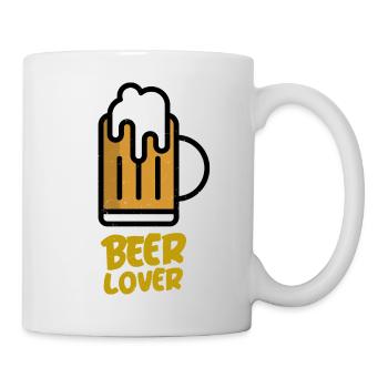 beer lover - Tasse - Weiß - Rechts
