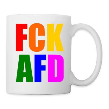 Fck afd - Tasse - Weiß - Rechts