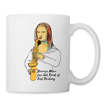 Mona sax Lisa - Tasse - Weiß - Rechts