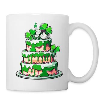 Geburtstagstorte / Kuchen / Happy Birthday / Torte - Tasse - Weiß - Rechts